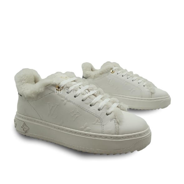 Женские зимние кроссовки Louis Vuitton Time Out White Winter