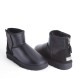 Женские мини угги на молнии Mini Zip Metallic Black