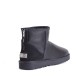 Женские мини угги на молнии Mini Zip Metallic Black