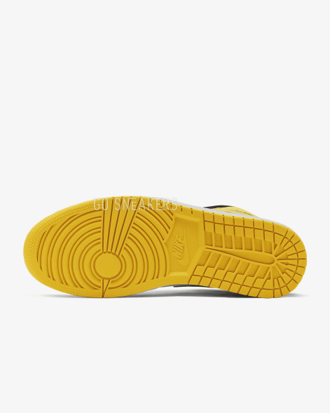 Унисекс кроссовки Nike Air Jordan 1 Mid Yellow Toe Black