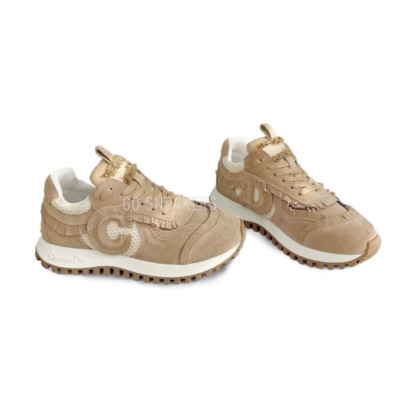 Женские кроссовки C'est Dior Suede Calfskin/Mesh Beige