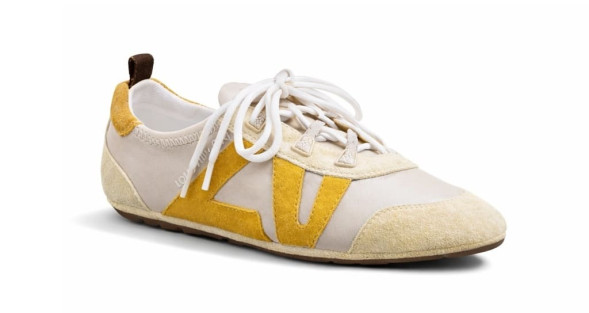 Женские кеды Louis Vuitton Sneakerina German Army White/Mustard